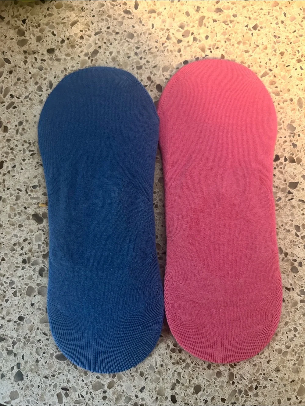 Bombas Lightweight No-Show Socks in Blue and Pink